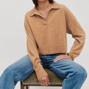 Reformation Cashmere Polo Sweater - Small